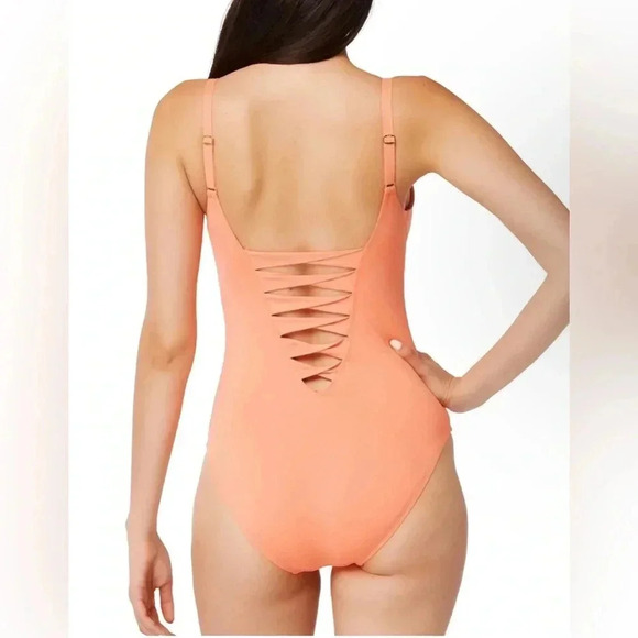 Bleu Rod Beattie Plunging Ring One-Piece Swimsuit - Picture 3 of 12